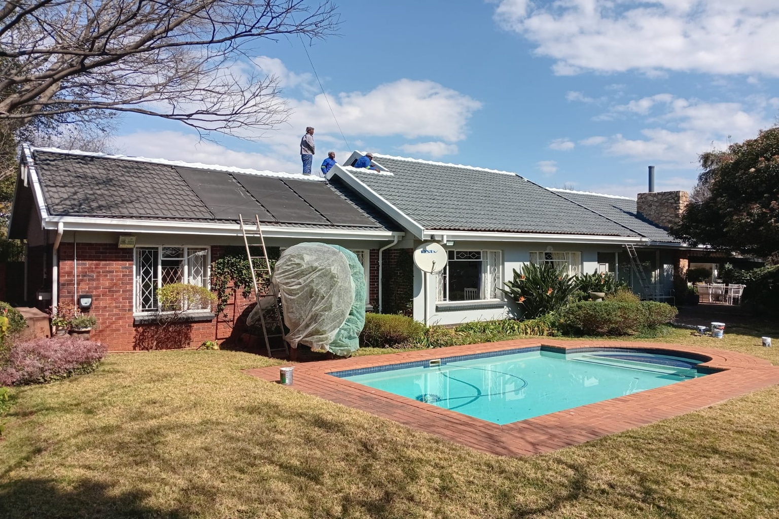 Before roof restoration